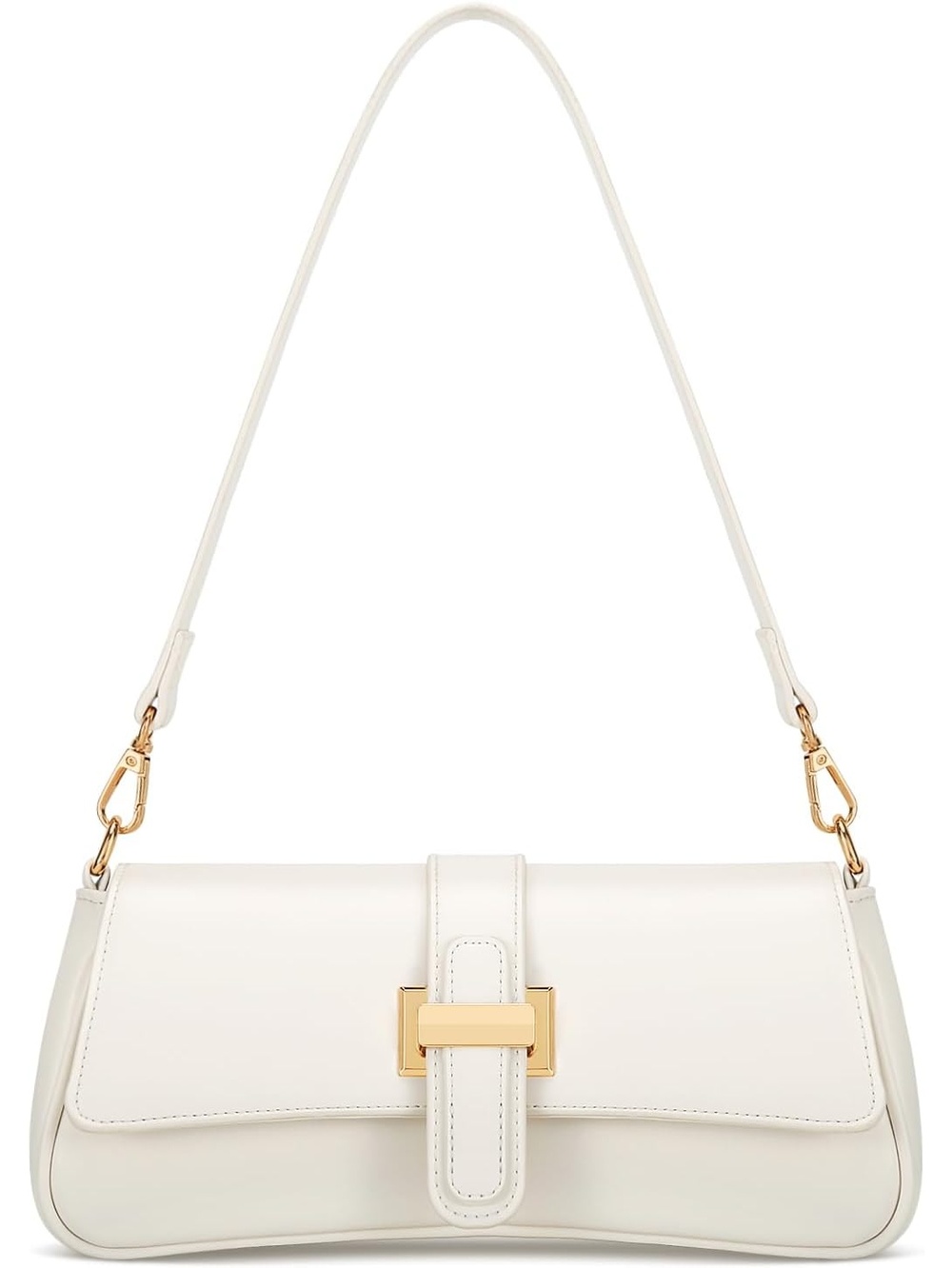 〽️ Women's Off White Vegan Leather Small Hobo Mini Clutch Purses Crossbody Bag